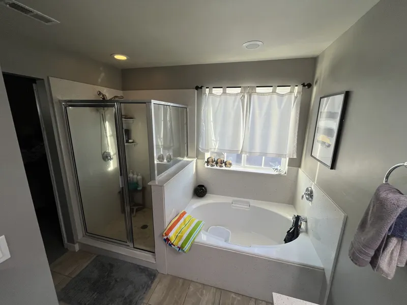 Original tub and shower