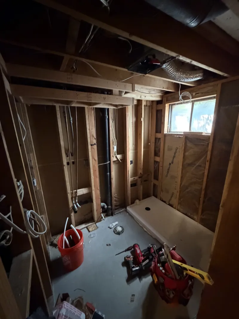 Walls and ceiling opened up