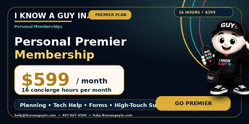 Personal Premier Membership — $599/month