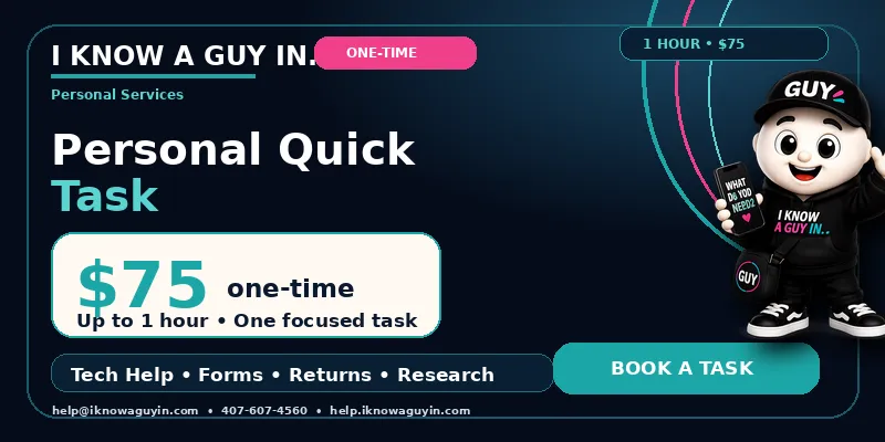 Personal Quick Task — $75