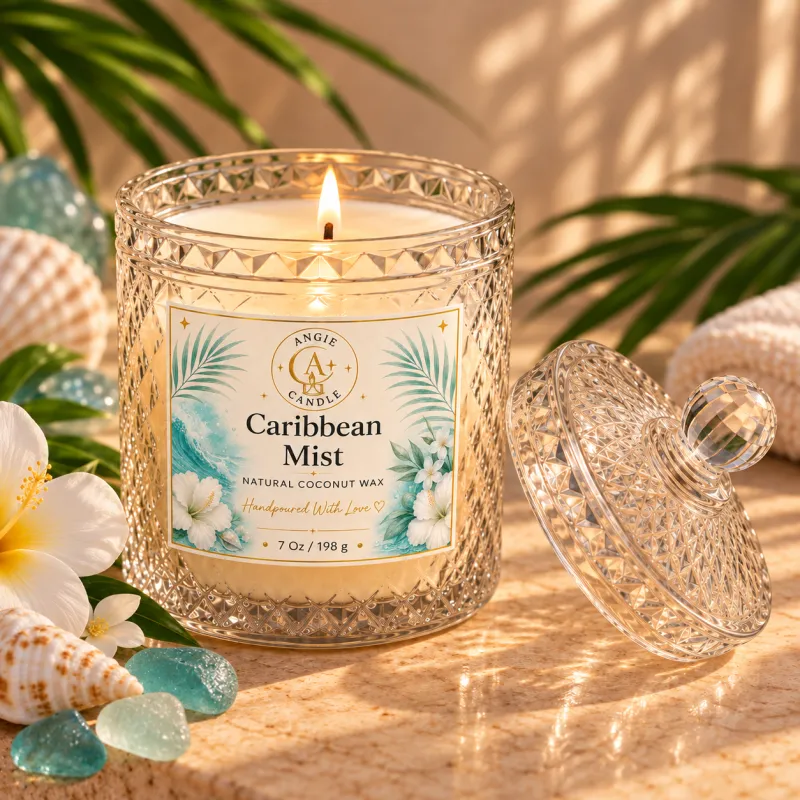 Cut Glass Coconut Wax Candle – 7 oz / 198 g