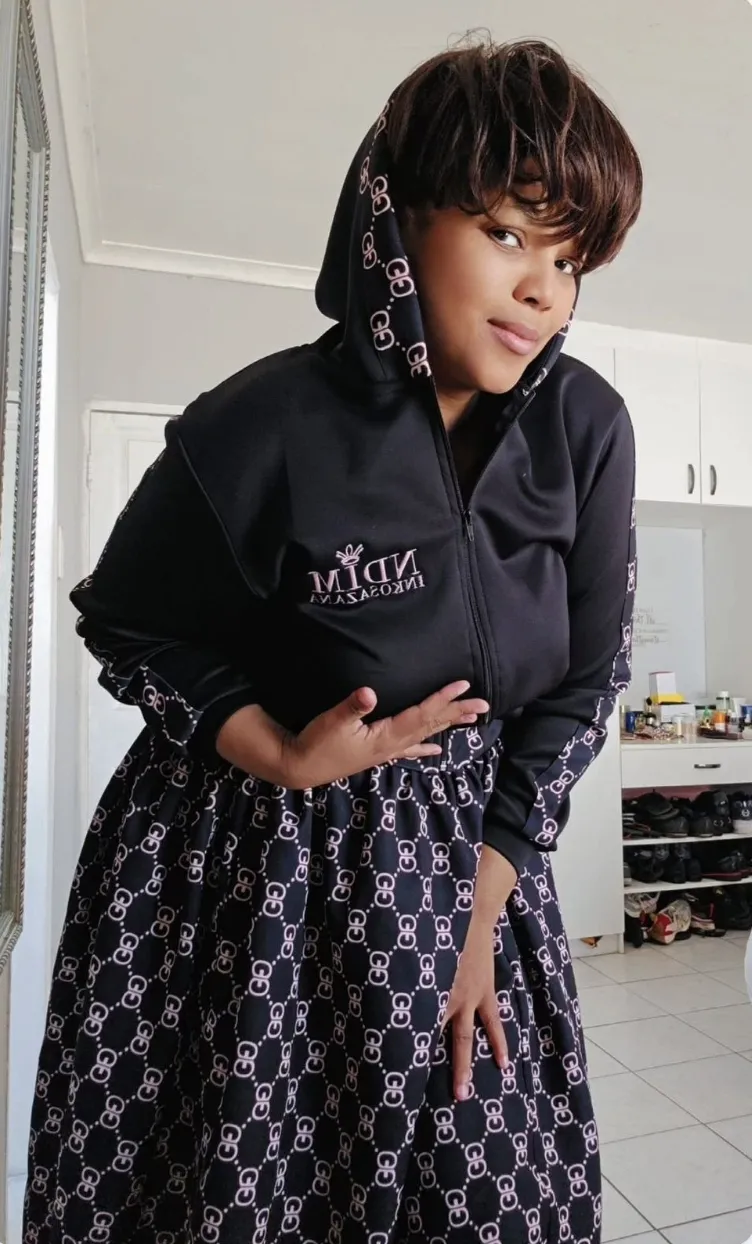 Printed skirt sets Black and pink monogram