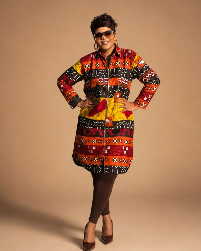 Ankara shirt dress