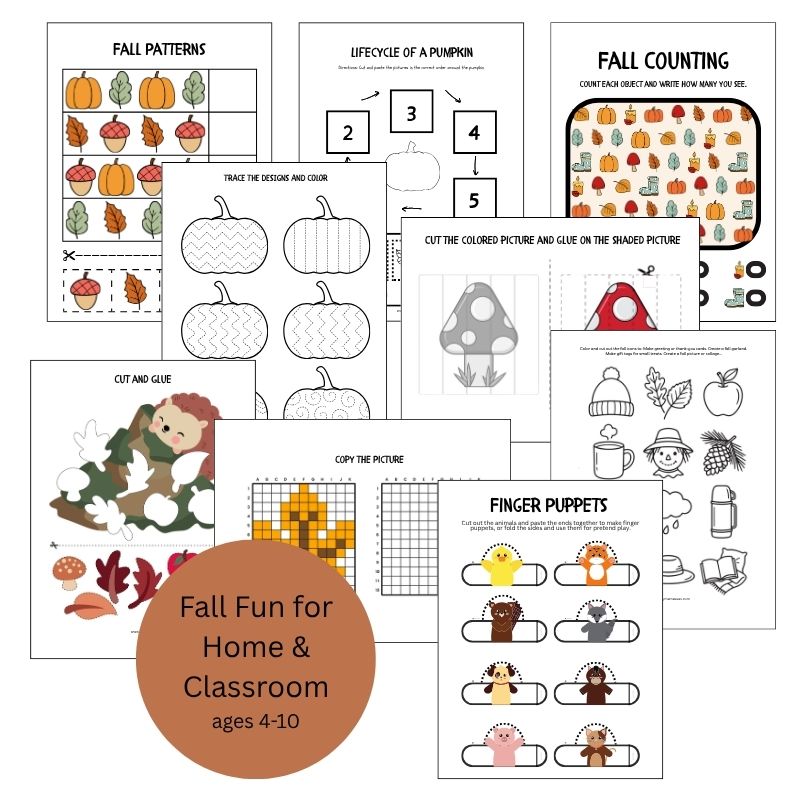 Fall Fun for Home & Classroom ages 4-10