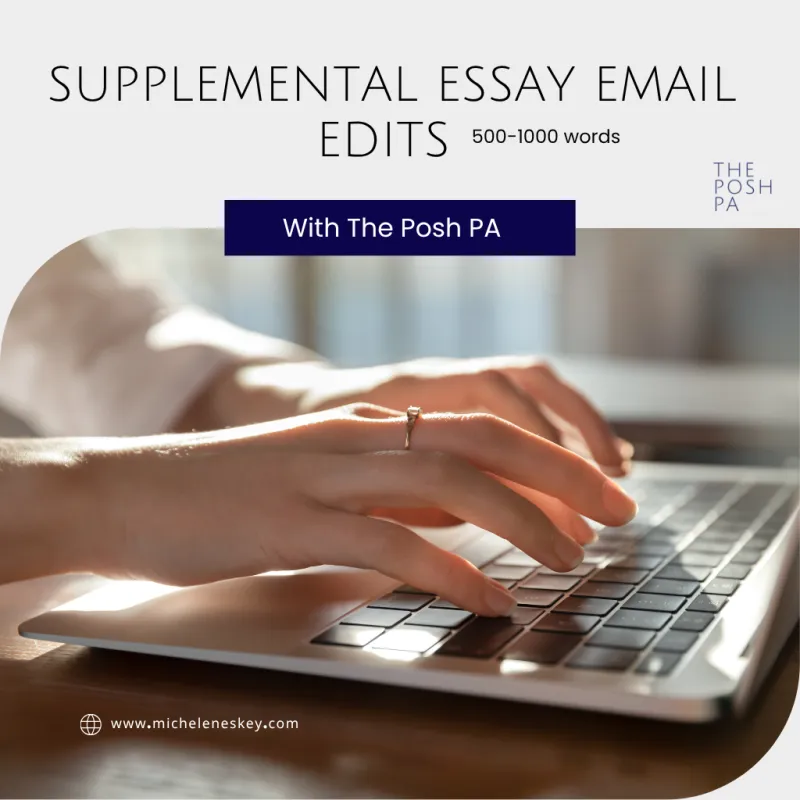 Supplemental Essay Email Edits Package - $177 (500-1000 Words)
