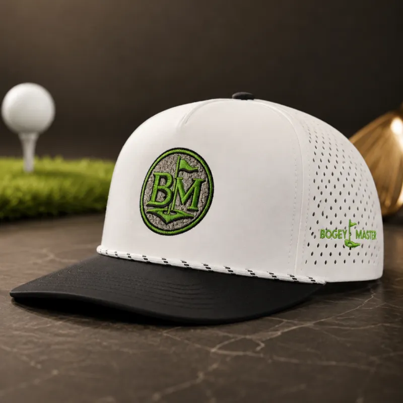 White Top Black Brim "BM" Two-Tone Snapback