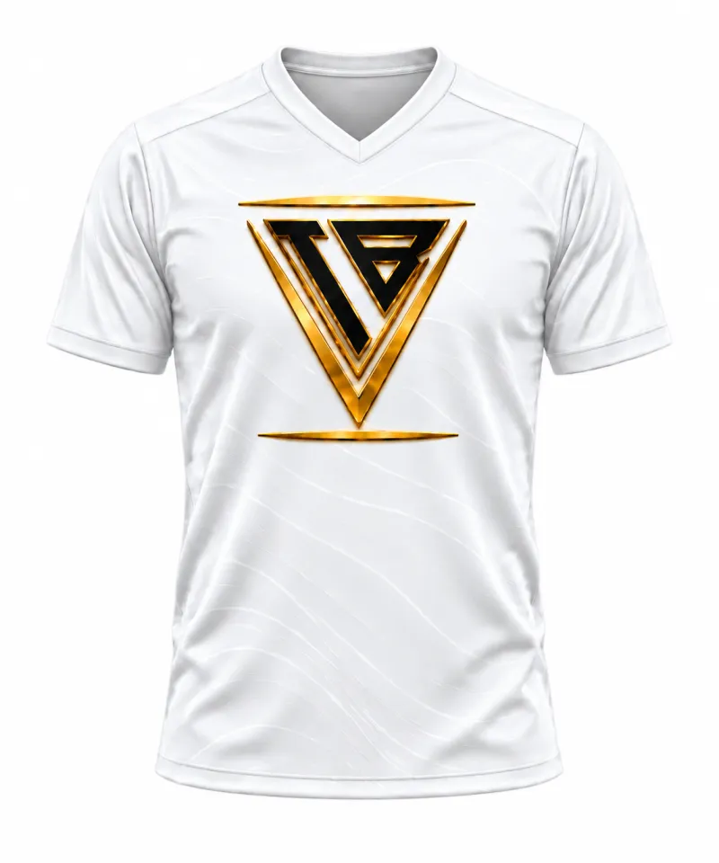 TB5 Futsal — Tekkrs White V-Neck Match Jersey