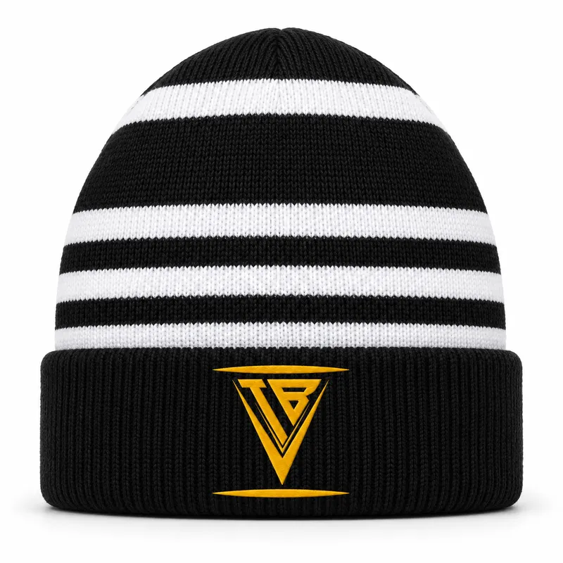 TB5 Futsal — Striped Beanie (Without Pom-Pom)