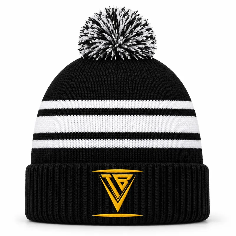 TB5 Futsal — Striped Beanie (With Pom-Pom)