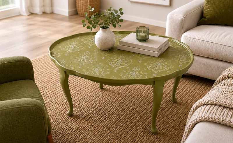 Vintage Moss Occasional Table