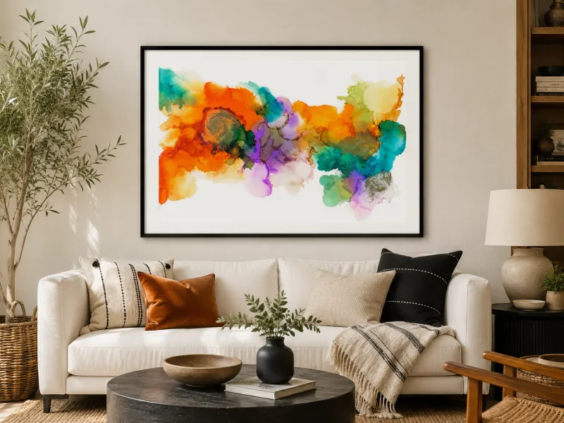 Colourful Abstract Art print - Tropical Infusion