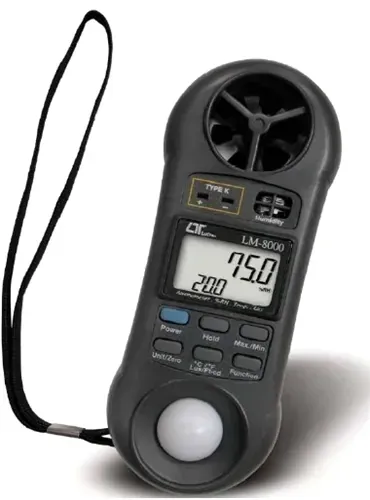 LM-8000A 4 in 1 Meter, Anemometer, Hygrometer, Thermometer and Light Meter