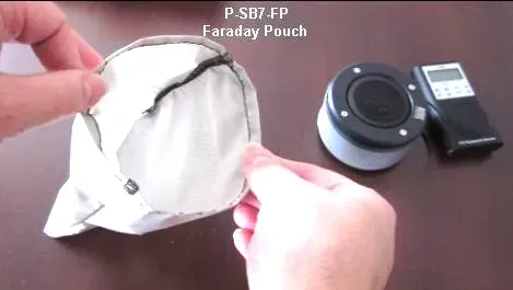 P-SB7-FP Flexible Faraday Cage Pouch Shields Out Voice and Music During Your Sweep Sessions