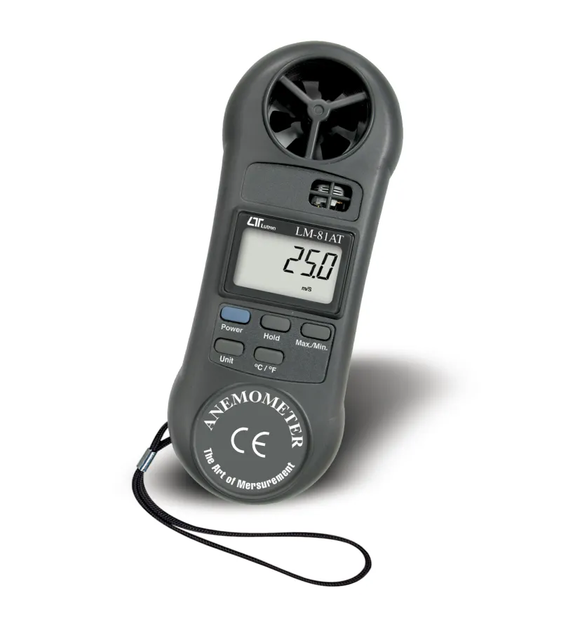 LM-81AT Anemometer with Temperature, Wind Speed and Air Temperature Meter