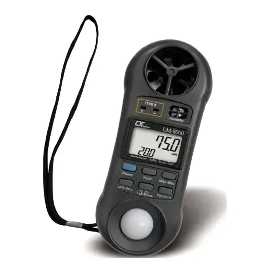 LM-8000 4-in-1 Environmental Meter (Anemometer, Humidity, Light, Thermometer)