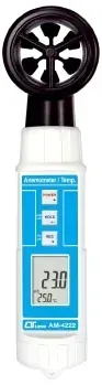 AM-4222 Mini Vane Anemometer with Temperature