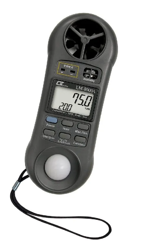 LM-8000A 4 in 1 Meter, Anemometer, Hygrometer, Thermometer and Light Meter