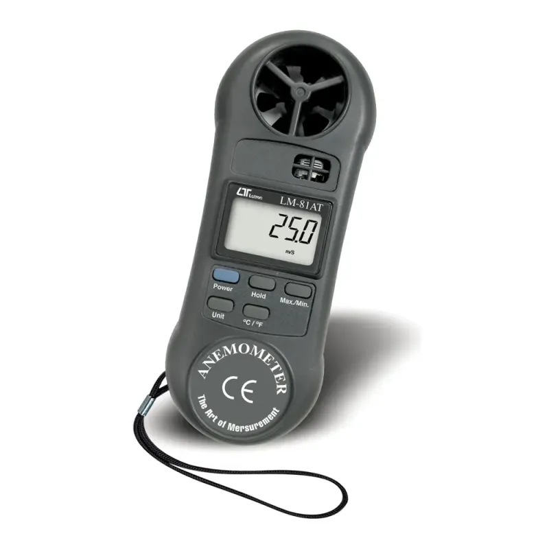 LM-81AT Anemometer with Temperature, Wind Speed and Air Temperature Meter