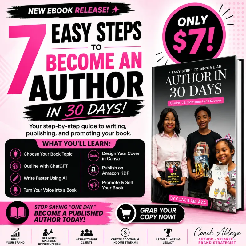 7 Easy Steps to Become an Author in 30 Days