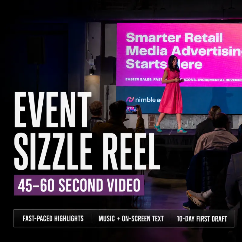 Event Sizzle Reel Video – 45 to 60 Seconds