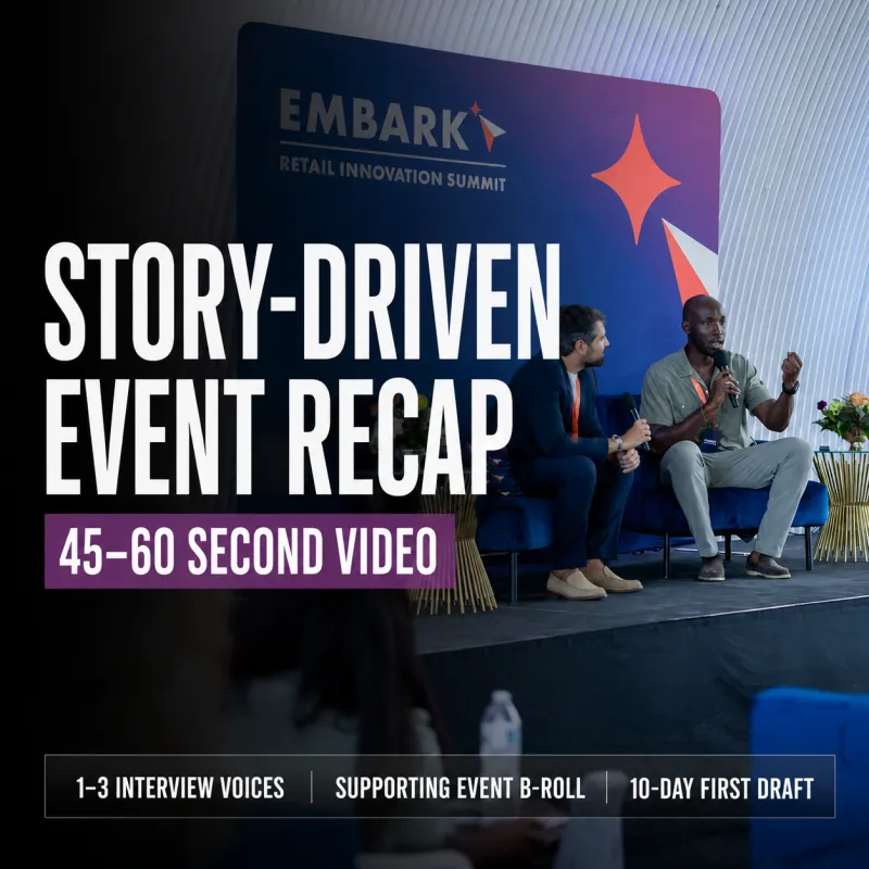 Event Story Driven Impact Recap – 45 to 60 Seconds