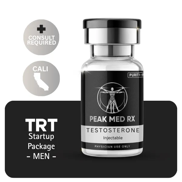 TRT CALI Men's Startup Package 60 days (Consult, Labs, Cypionate 200mg/mL 10mL + Anastrozole 24×1mg)