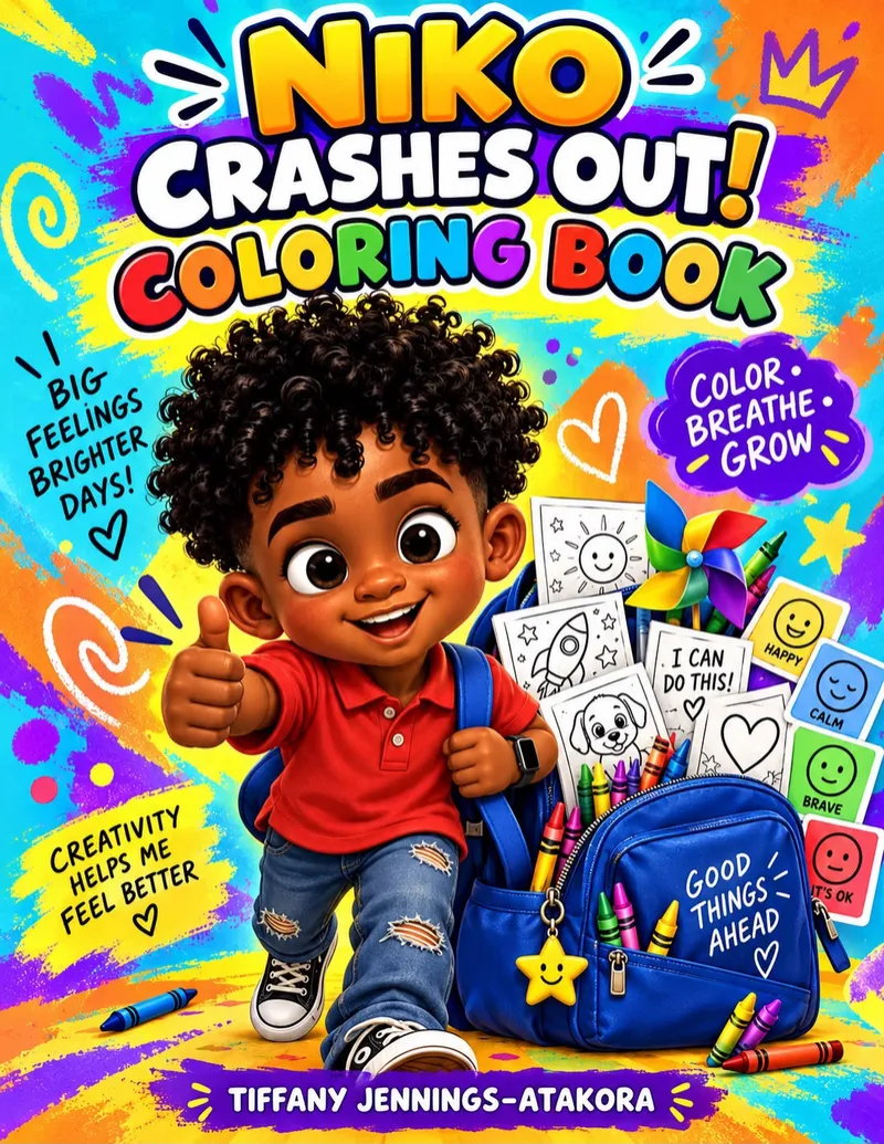 Niko Crashes Out Coloring Book