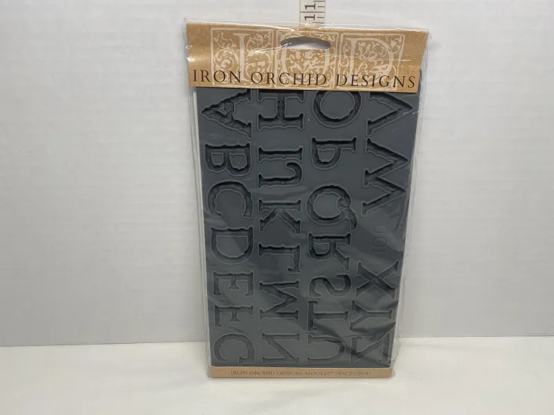 Iron Orchid Designs "Victoria" Ornate Vintage Alphabet Silicone Mould - New IOD Mould
