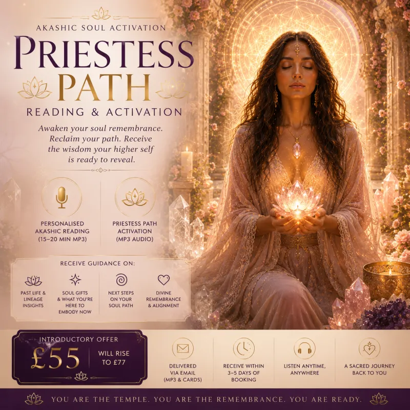 Priestess Path Reading & Activation - A Sacred Akashic Journey of Remembrance, Healing & Soul Activation