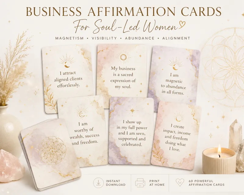 Business Affirmation Cards for Soul-Led Women