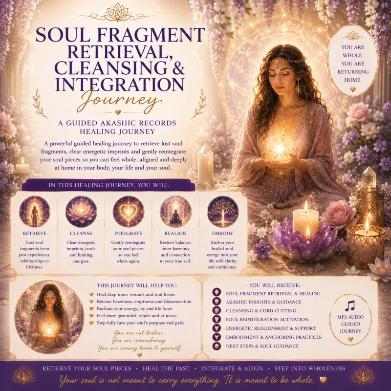 Soul Fragment Retrieval, Cleansing and Integration Journey A Guided Akashic Records Healing Journey