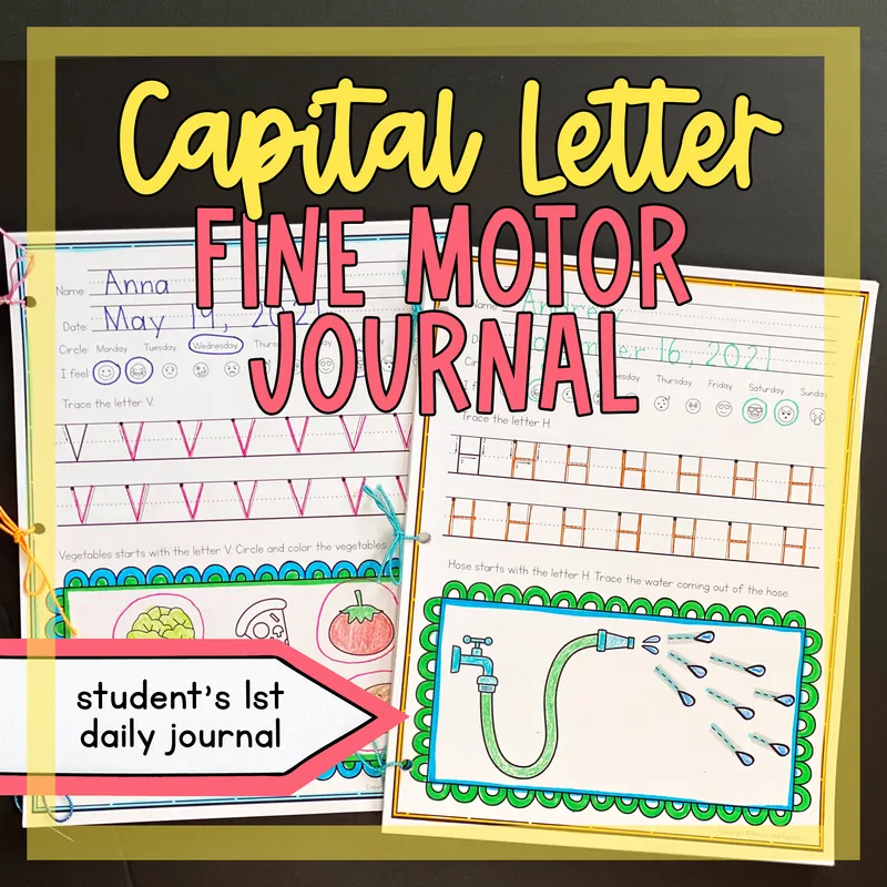Capital Letter Fine Motor Journal