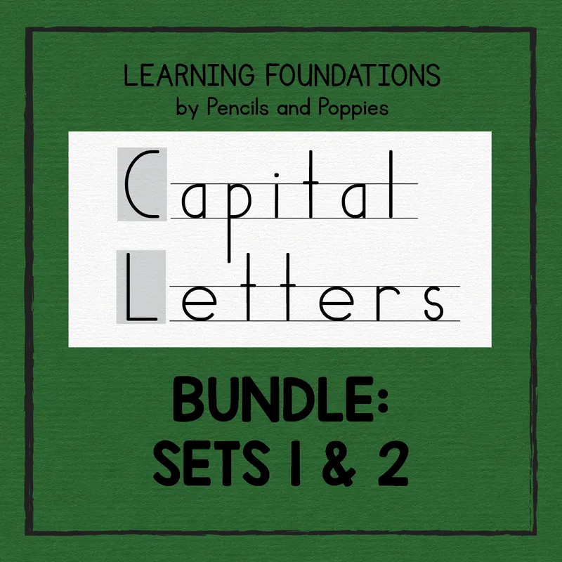 Capital Letter Handwriting Worksheets Bundle