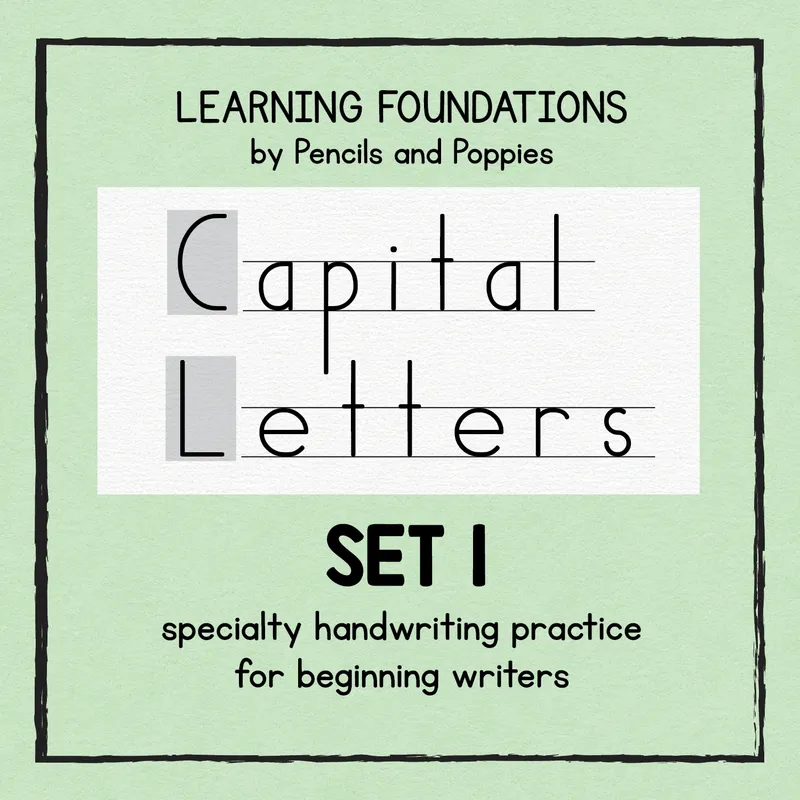 Capital Letter Handwriting Practice Worksheets - Set 1