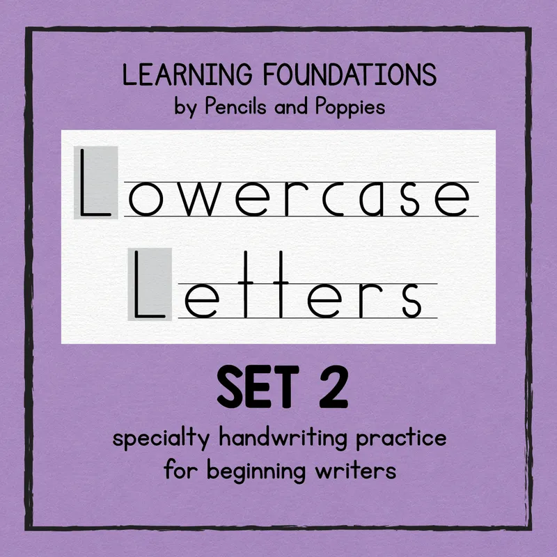 Lowercase Letter Handwriting Practice — Set 2