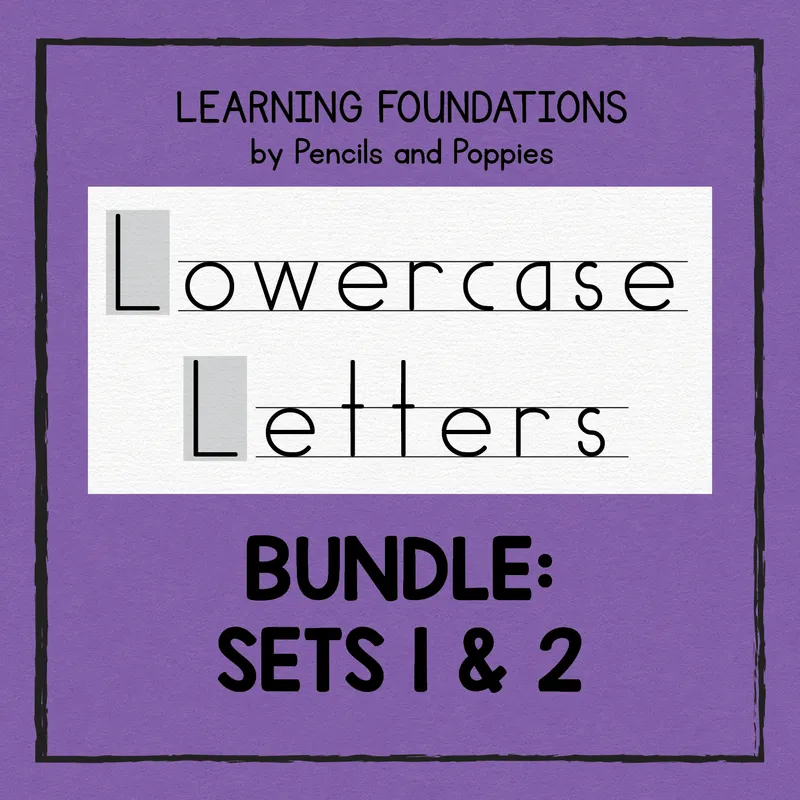 Lowercase Letter Handwriting Worksheets Bundle