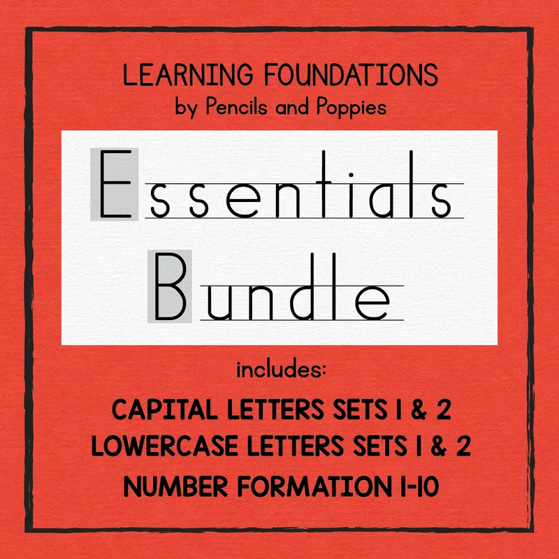The Essentials Handwriting Bundle - Capitals, Lowercase, and Numbers plus FREE BONUS