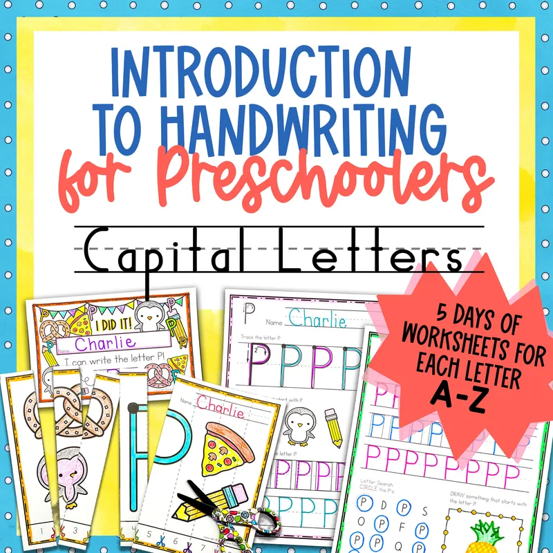 Preschool Capital Letter Handwriting Practice