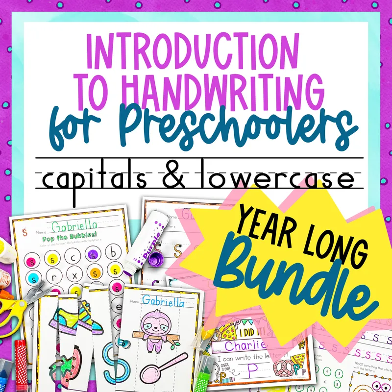 Preschool Capital & Lowercase Letter Handwriting Bundle