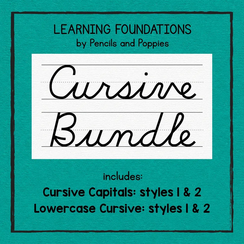 Cursive Bundle | Beginner Cursive Bundle: Capital + Lowercase Letters