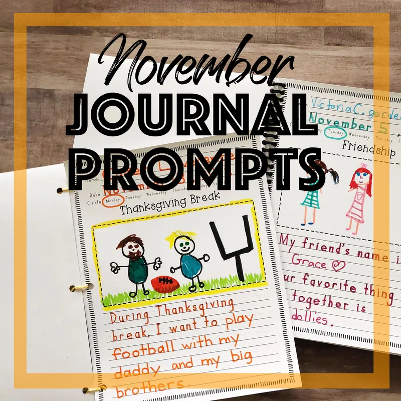 November Creative Writing & Handwriting Journal for Kids