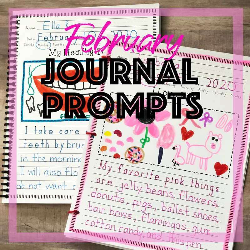 February Creative Writing & Handwriting Journal for Kids