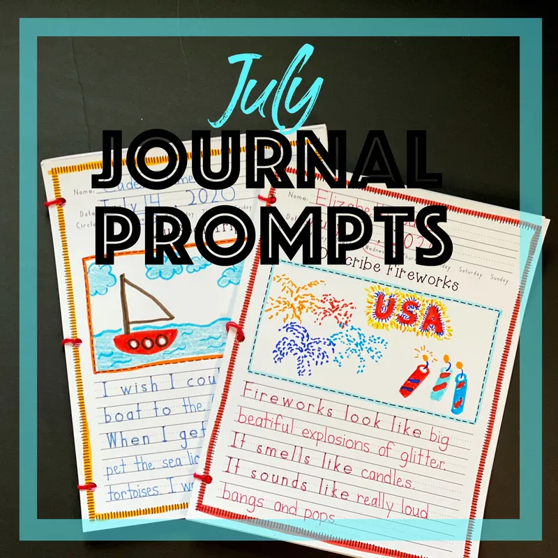 July Creative Writing & Handwriting Journal for Kids