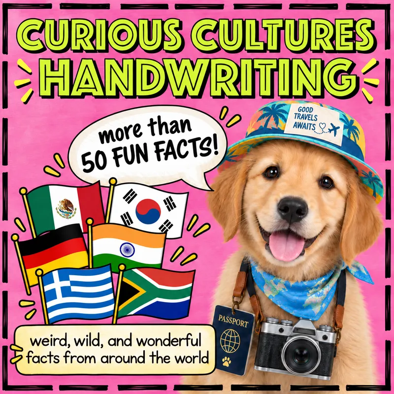 Curious Cultures Trivia Handwriting Practice