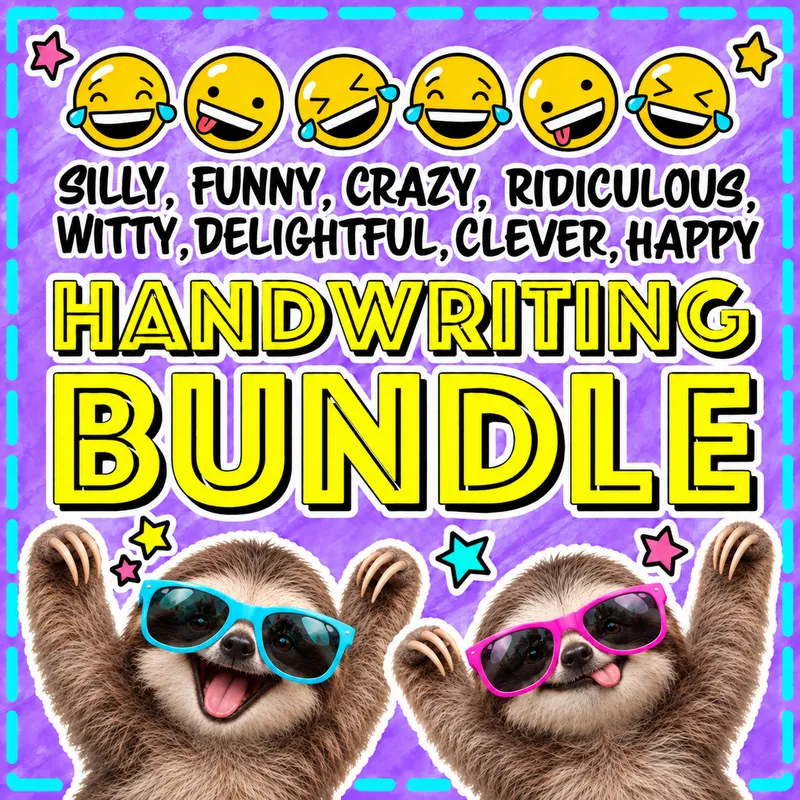 Hilarious Handwriting + Curious Trivia Bundle | Daily Handwriting Practice for Kids Who Hate Handwriting