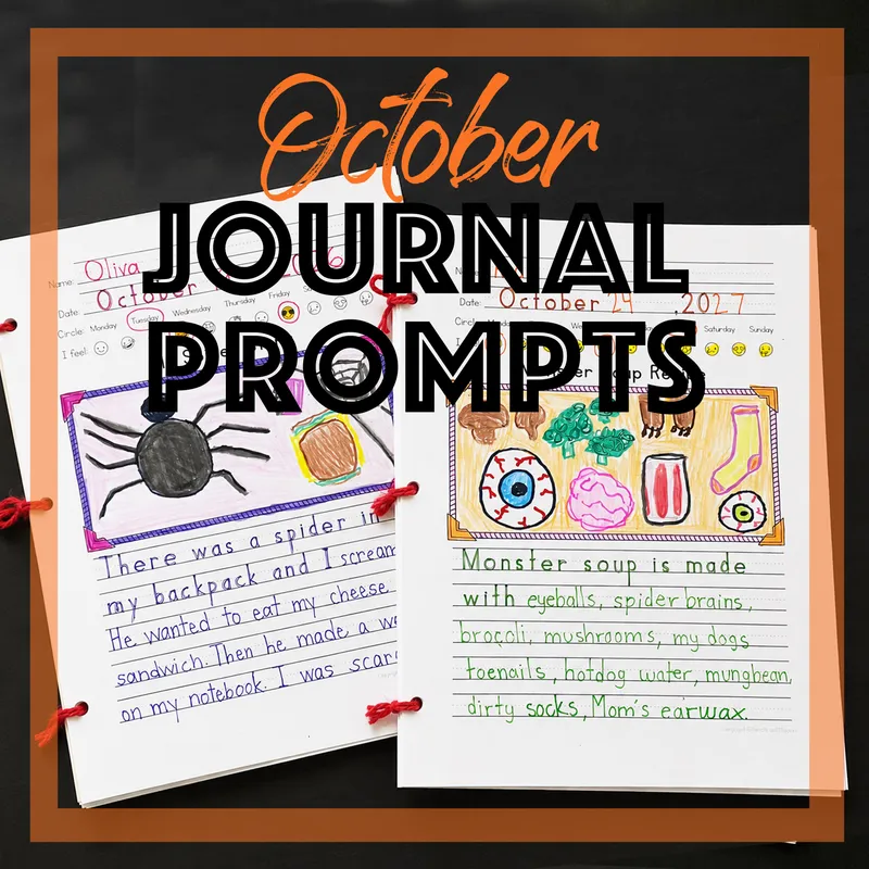 October Creative Writing & Handwriting Journal for Kids