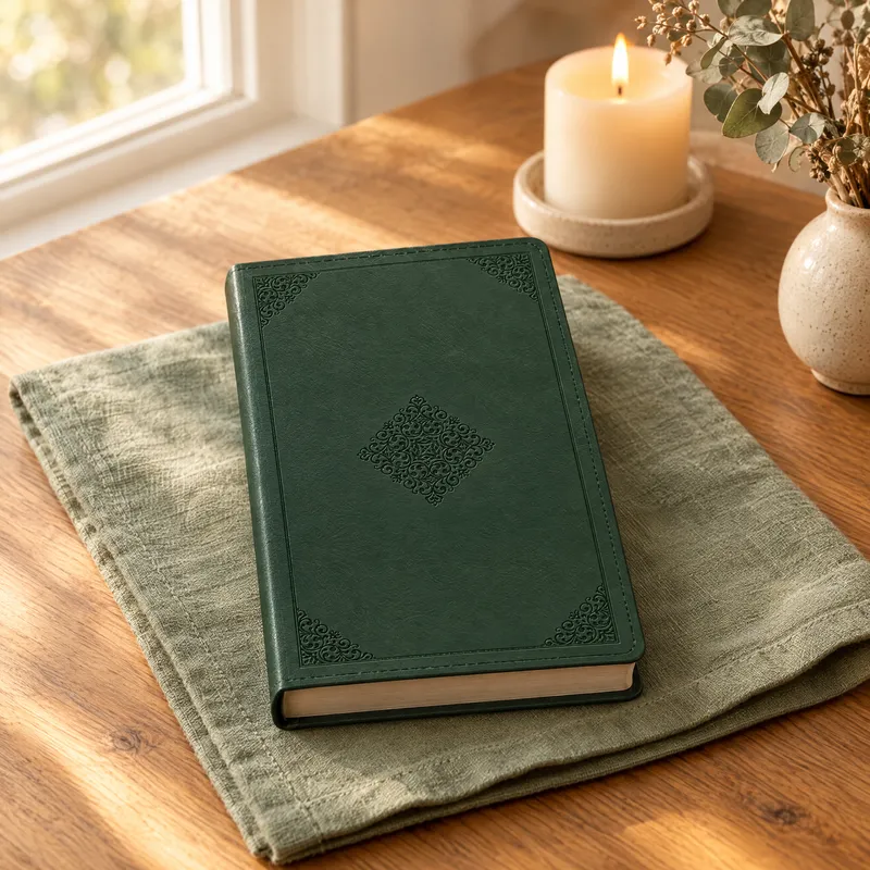 ESV Thinline Bible, Red Letter (TruTone, Quiet Forest, Ornament Design)