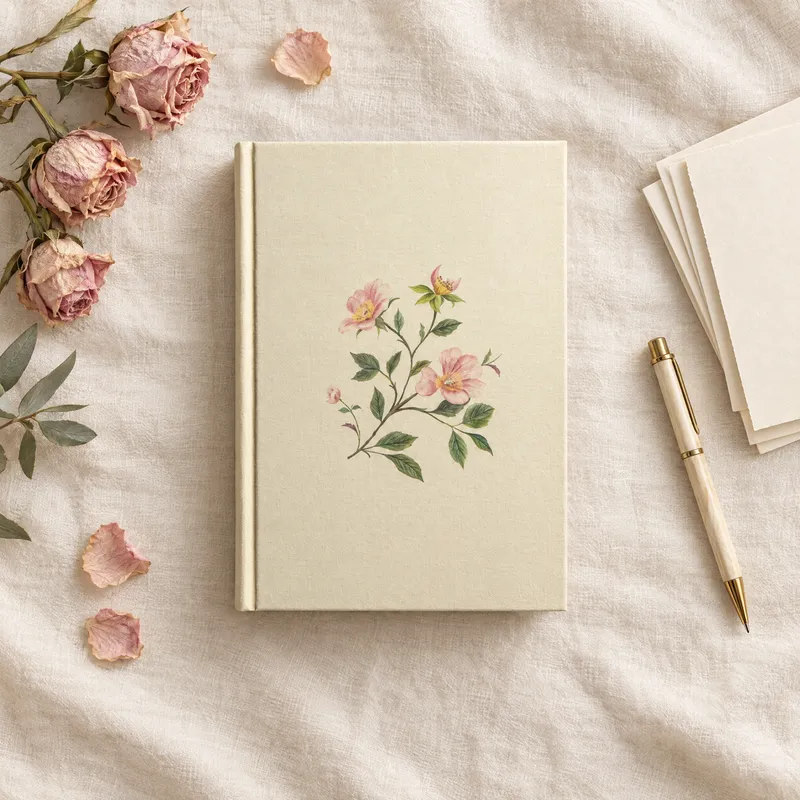 ESV Single Column Journaling Bible (Cloth over Board, Rosehip Design)
