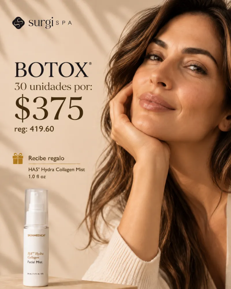 Oferta especial Botox · 30 unidades y REGALO