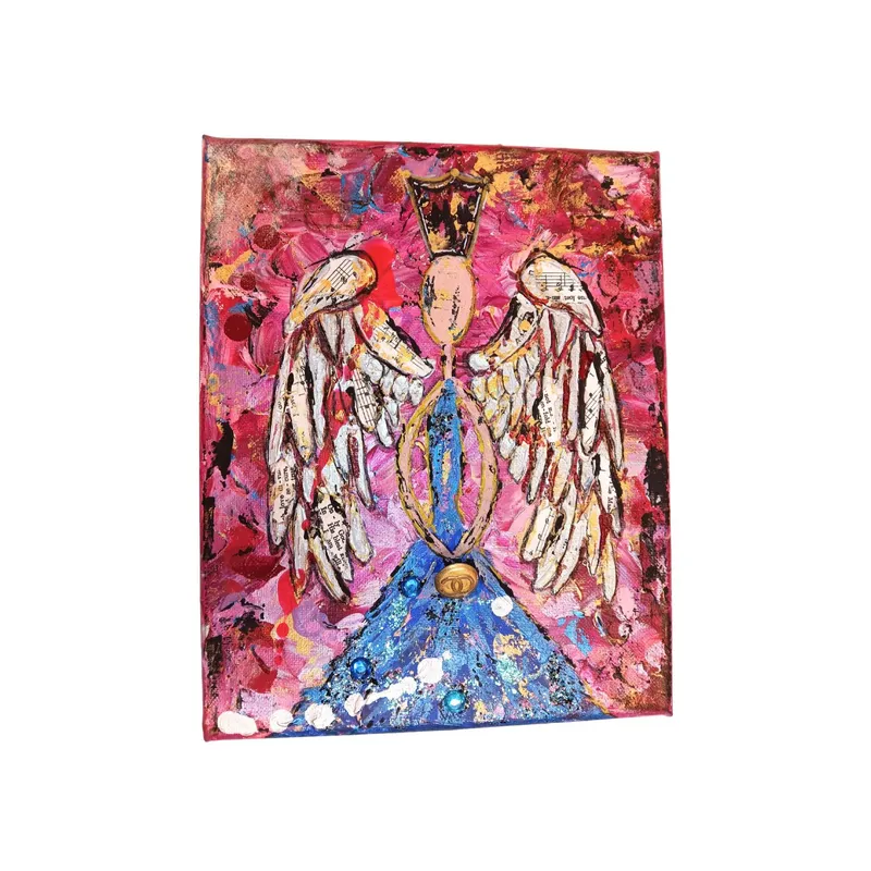 Art ~ Original on Canvas ~ Host in Blue ~ 8x10 Acrylic 